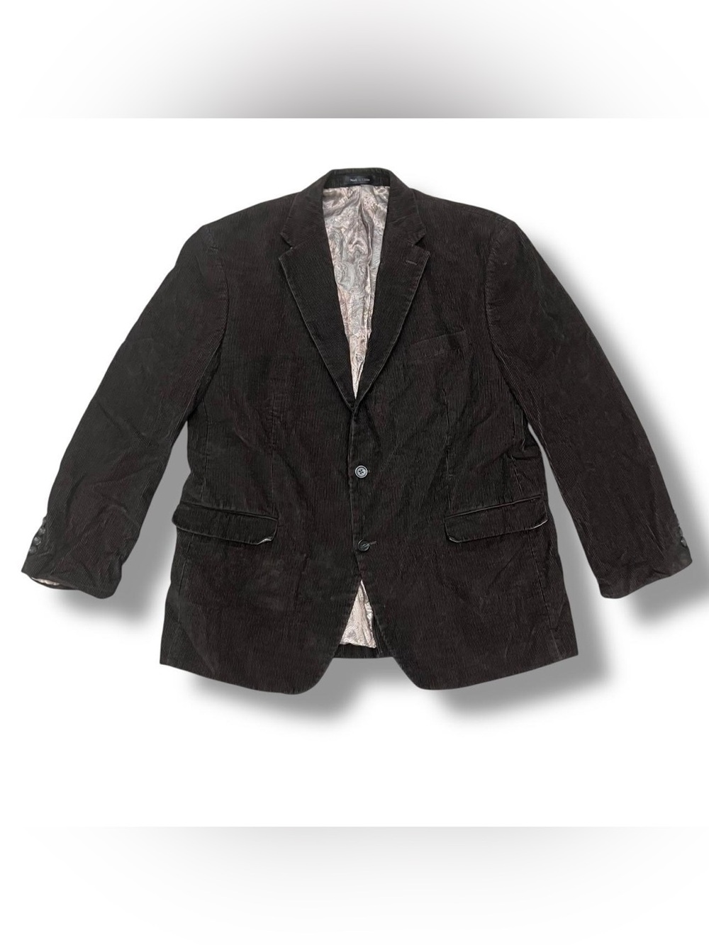 Chaps Brown Corduroy Blazer Two-Button Sport Coat